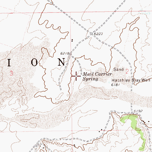 Topographic Map of Mail Carrier Spring, AZ