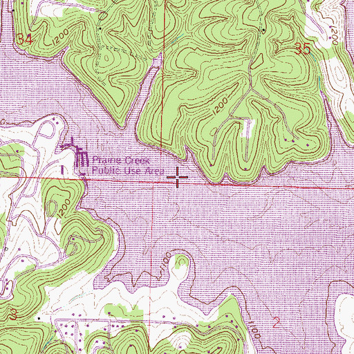 Topographic Map of Puckett (historical), AR