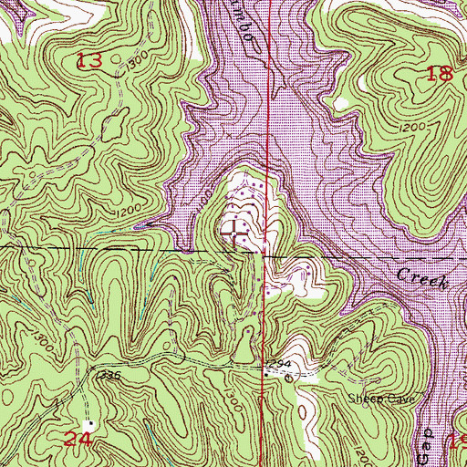 Topographic Map of Rambo Riviera, AR