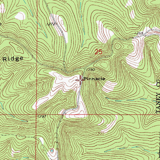 Topographic Map of East View Post Office (historical), MO