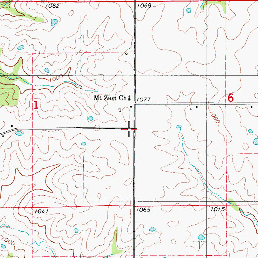 Topographic Map of Delpha (historical), MO