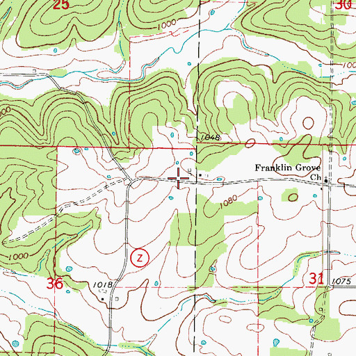 Topographic Map of Grabel Post Office (historical), MO