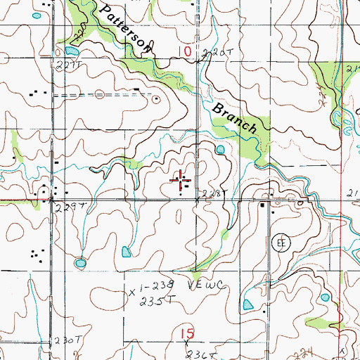 Topographic Map of Lowell Post Office, MO