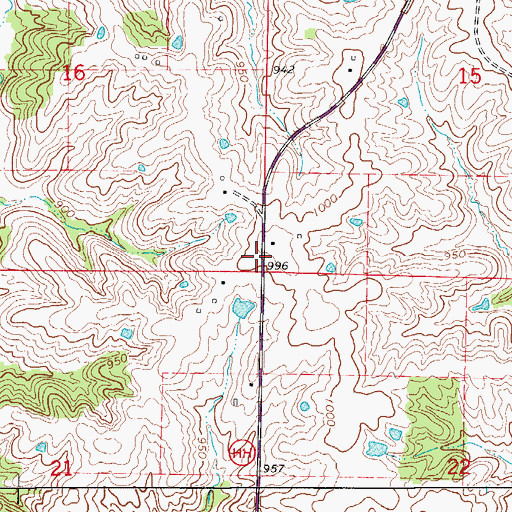 Topographic Map of Sedgwick Post Office, MO
