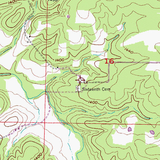 Topographic Map of Hiatt Post Office, MO