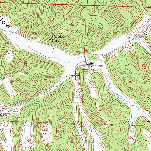 Topographic Map of Rocky Dell School (historical), AR