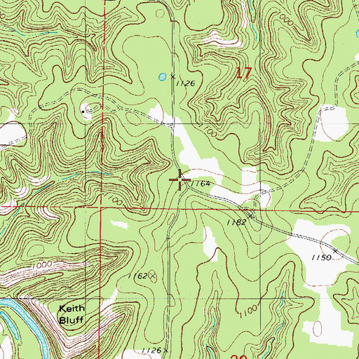 Topographic Map of Laird Post Office, MO
