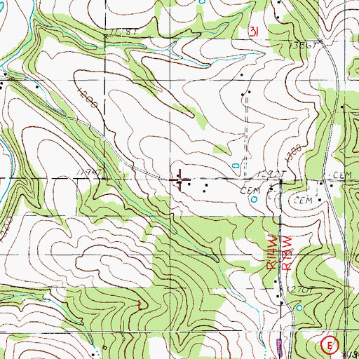 Topographic Map of Talmage Post Office, MO