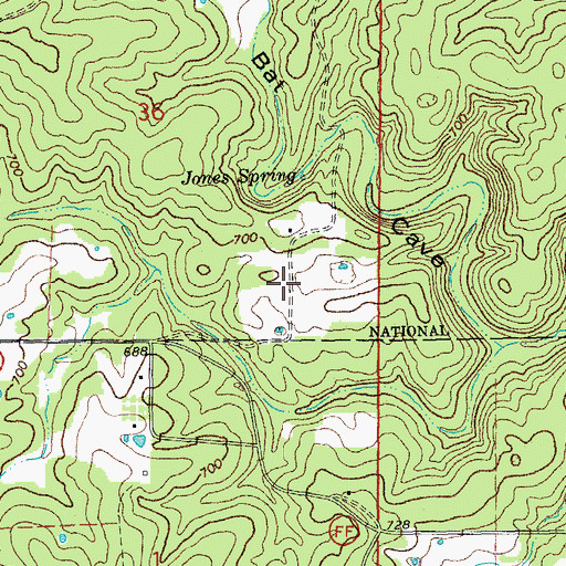 Topographic Map of Coin Post Office, MO