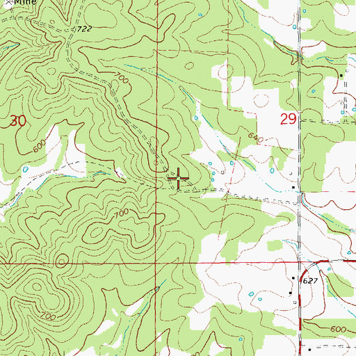 Topographic Map of Celynda Post Office, MO