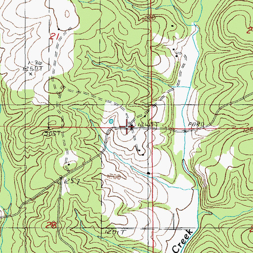 Topographic Map of Nagle Post Office, MO