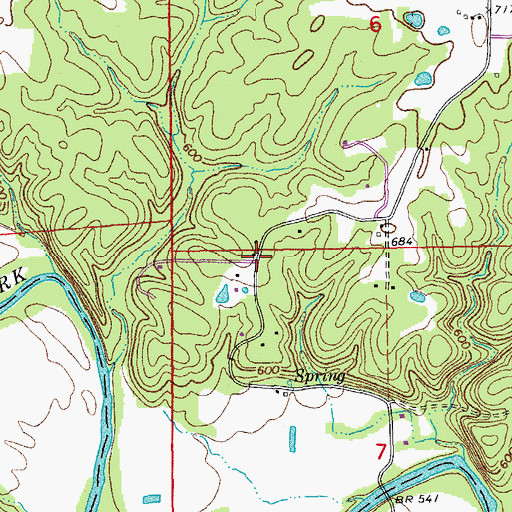 Topographic Map of Fairview Post Office (historical), MO