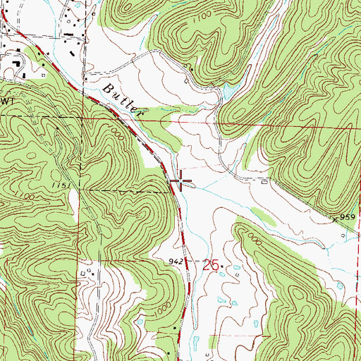 Topographic Map of Seilers Branch, AR