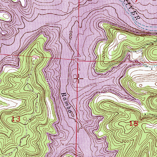 Topographic Map of Shady Grove School (historical), AR