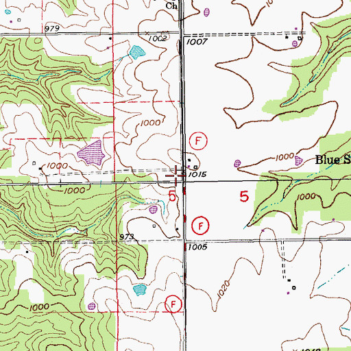 Topographic Map of Eastern Ozarks, MO