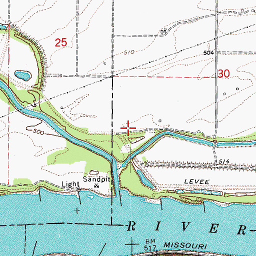 Topographic Map of Rhineland, MO