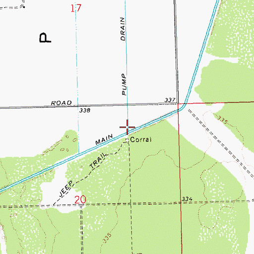 Topographic Map of Main Canal, AZ