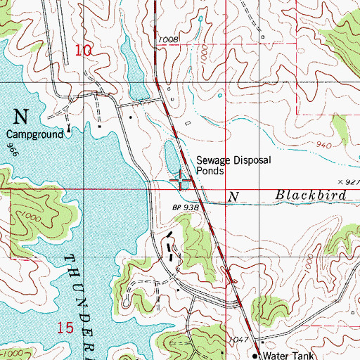 Topographic Map of Lake Thunderhead, MO