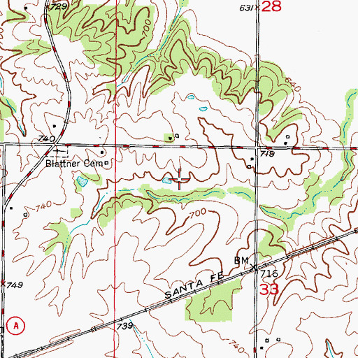 Topographic Map of Wyaconda City Dam, MO