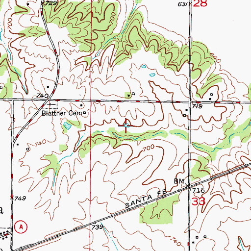 Topographic Map of Wyaconda City Lake, MO