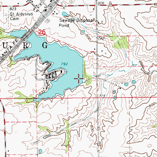 Topographic Map of Baring Country Club Dam, MO