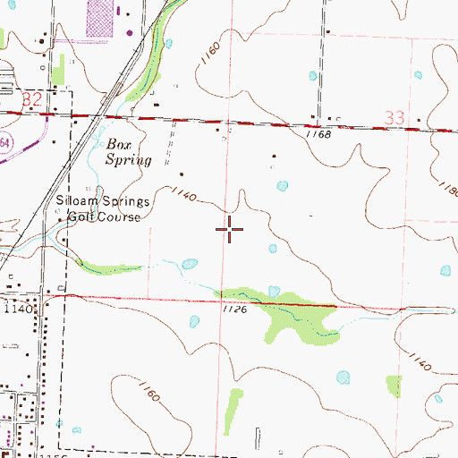 Topographic Map of Siloam Springs High School, AR