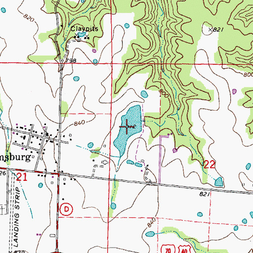Topographic Map of John Gasper Lake, MO