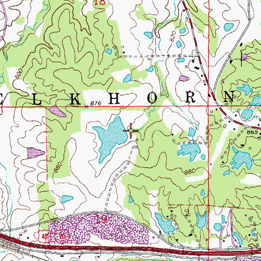 Topographic Map of Stein Lake Dam, MO