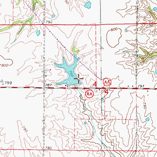 Topographic Map of Kerr Dam, MO