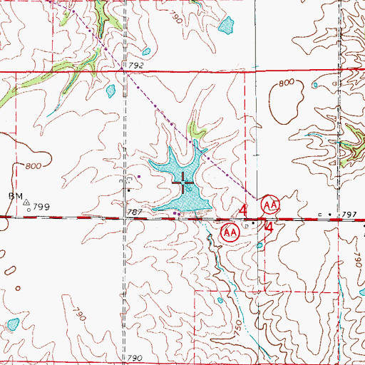Topographic Map of Kerrs Pond, MO