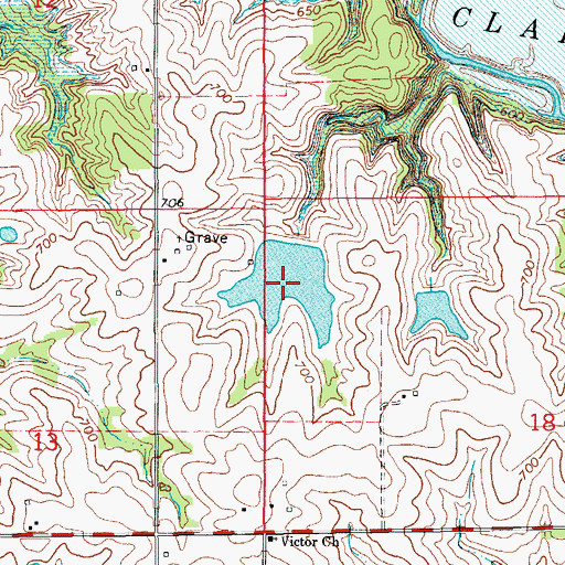 Topographic Map of Jack Simpson Lake, MO