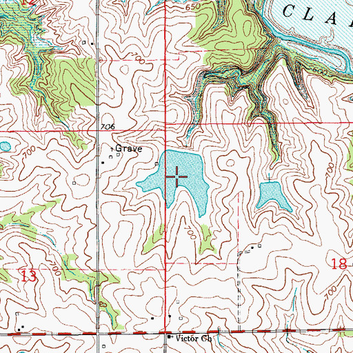 Topographic Map of Jack Simpson Lake, MO