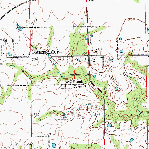 Topographic Map of Lake Hannibal Dam, MO