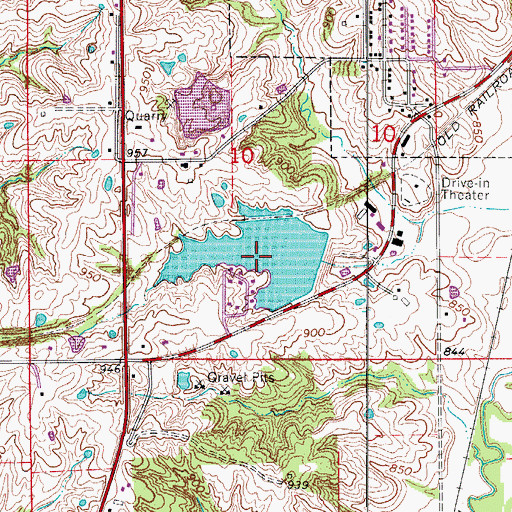 Topographic Map of Shatto Lake, MO