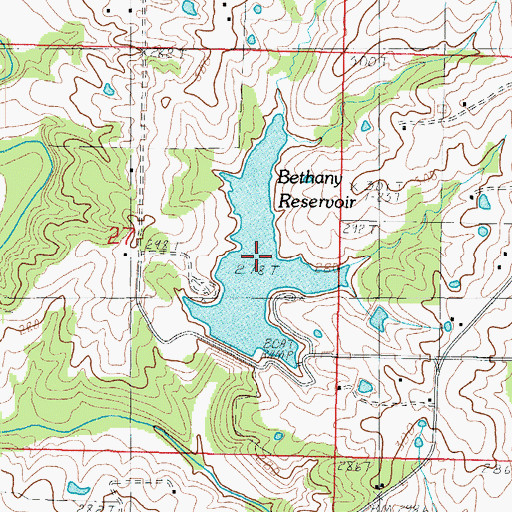 Topographic Map of New City Lake, MO