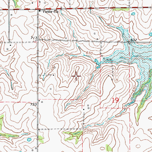 Topographic Map of Jack Simpson Dam, MO