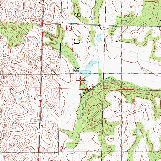 Topographic Map of David C Black Dam, MO