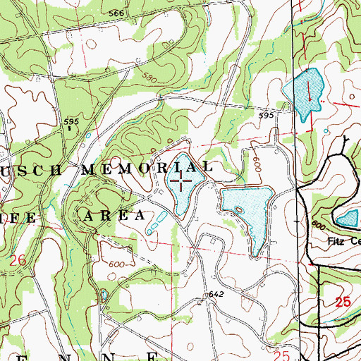 Topographic Map of August A Busch Lake Number 7, MO