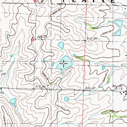 Topographic Map of Lake La Verne, MO