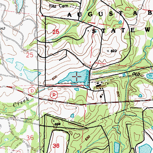 Topographic Map of August A Busch Lake Number 16, MO