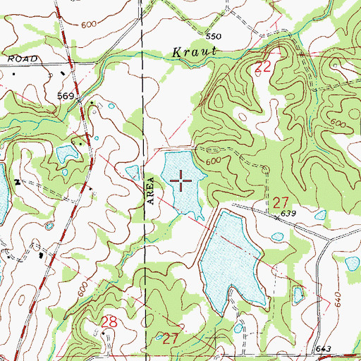 Topographic Map of August A Busch Lake Number 38, MO
