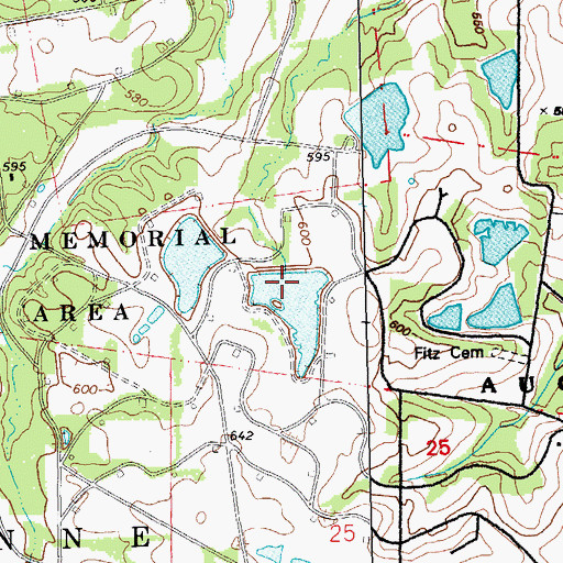 Topographic Map of August A Busch Lake Number 570 Dam, MO