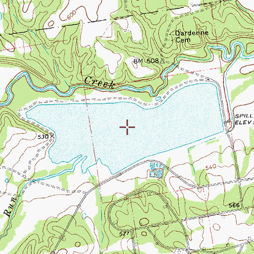 Topographic Map of Kraut Run Lake, MO