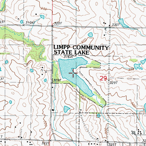Topographic Map of Limpp Community State Lake, MO