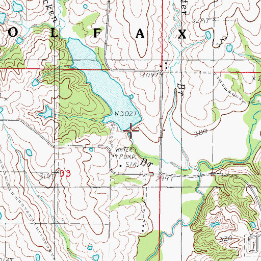 Topographic Map of East Fork Big Creek Watershed A-4 Dam, MO