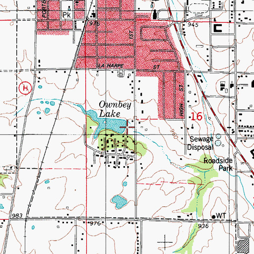 Topographic Map of Garrett Lake Dam, MO