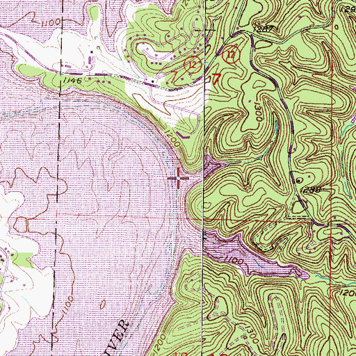 Topographic Map of Standing Rock Hollow, AR