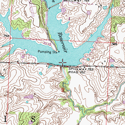 Topographic Map of Higginsville South Reservoir Dam, MO