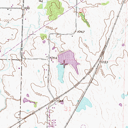 Topographic Map of Lawson Lake, MO
