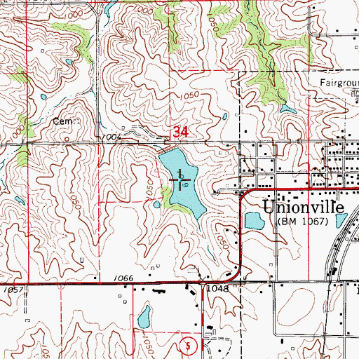 Topographic Map of Lake McKinley, MO